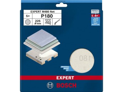 Lot de 5 disques abrasifs , BOSCH grain 180